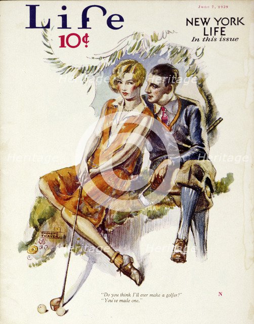 Life magazine cover, June 1929.  Artist: Raymond Thayer