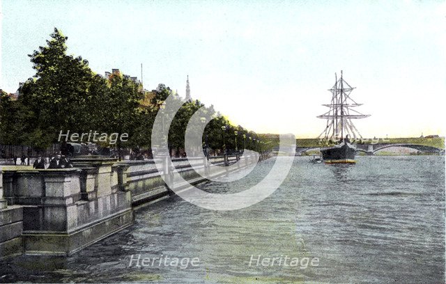 Thames Embankment, London, 20th Century. Artist: Unknown
