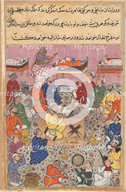 Page from Tales of a Parrot (Tuti-nama): Thirteenth night: The infant son of the king..., c. 1560. Creator: Unknown.