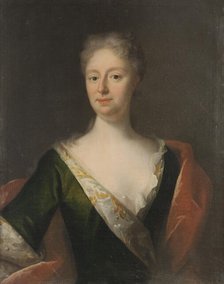 Sofia Gyllenstierna af Ulaborg (1682-1722), Baroness, married to baron Adolf Herman Wrangel..., 1721 Creator: Georg Desmarees.
