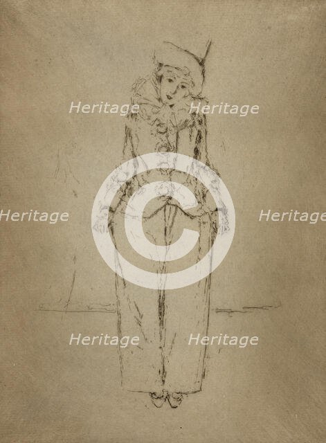 Pierrot en Pied, Portrait of the Lady A. C., 1888. Creator: Theodore Roussel.