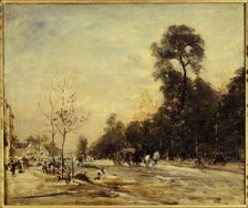 Route de la Revolt, in the evening, c1890. Creator: Henri Michel-Levy.