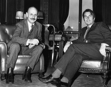 David Owen (1938- ), Foreign Secretary, and Yigael Yadin (1917-84), Israeli, deputy PM, 1978. Artist: Unknown