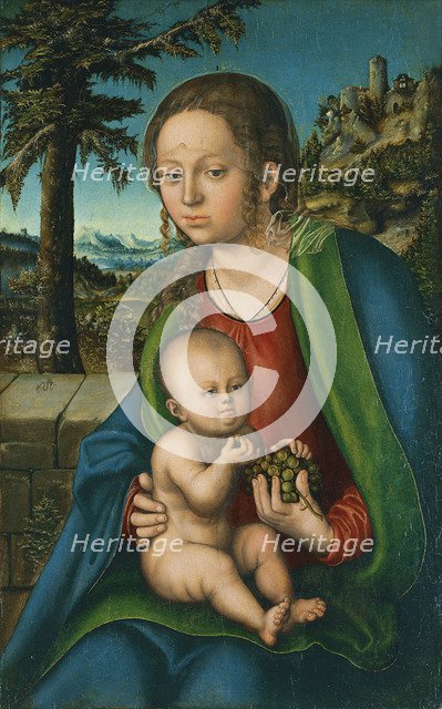 The Virgin with Child with a Bunch Grapes, ca 1509-1510. Artist: Cranach, Lucas, the Elder (1472-1553)