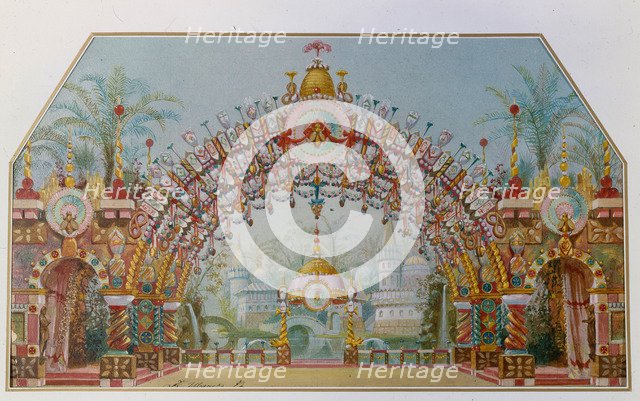 Stage design for the ballet The Nutcracker by P. Tchaykovsky, 1892. Artist: Ivanov, Konstantin Matveevich (1859-1916)
