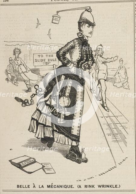 Belle à la mécanique.. (A rink wrinkle), 1875. Creator: Unknown.