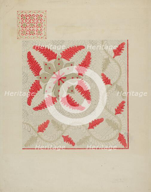 Quilt, c. 1936. Creator: Therkel Anderson.