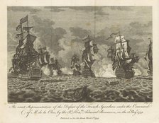 ...the Defeat of the French Squadron...by Admiral Boscawen, on the 18th Aug. 1759, (1800). Creator: J Pass.