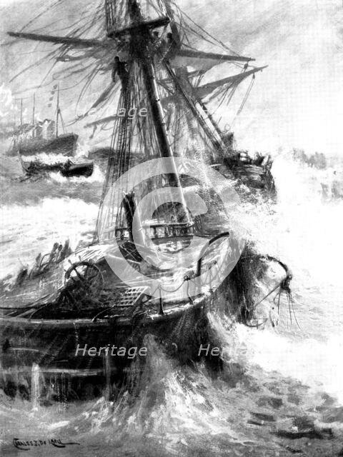 Waterlogged: a rescue in mid-Atlantic, 1898. Creator: Unknown.