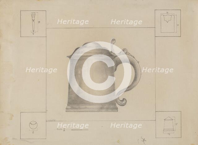 Pewter Tankard, c. 1936. Creator: Henry Meyers.