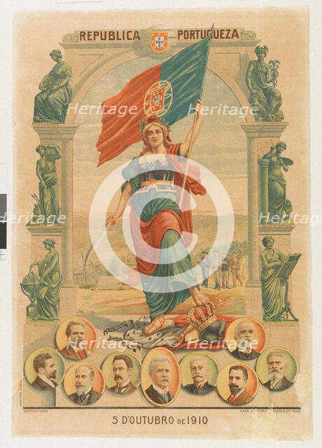 The proclamation of the Portuguese Republic on 5 October 1910, 1910. Creator: Anonymous.