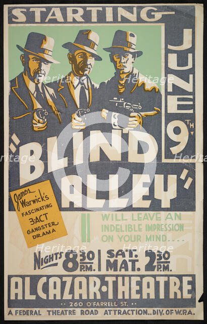 Blind Alley, San Francisco, 1937. Creator: Unknown.