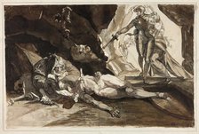 The Cave of Despair, c. 1769. Creator: Henry Fuseli.