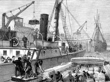 Loading the Warree, at Woolwich, with stores for the Ashantee War, 1873. Creator: Unknown.