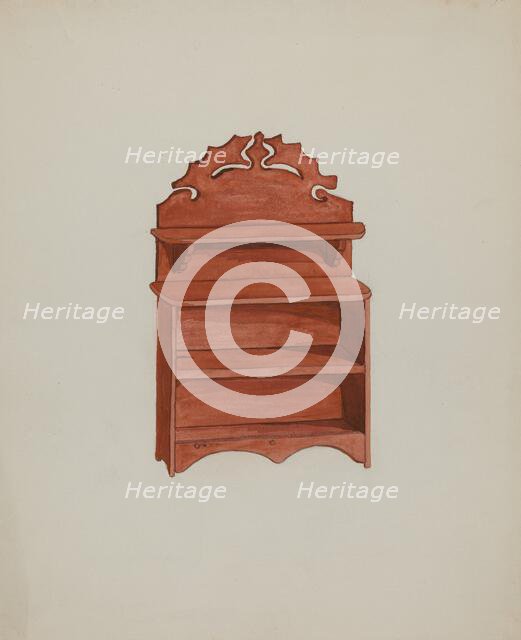 Doll Furniture - Sideboard, c. 1937. Creator: Ellen Duncan.