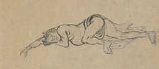 Sleeping Man, late 18th-early 19th century. Creator: Hokusai.