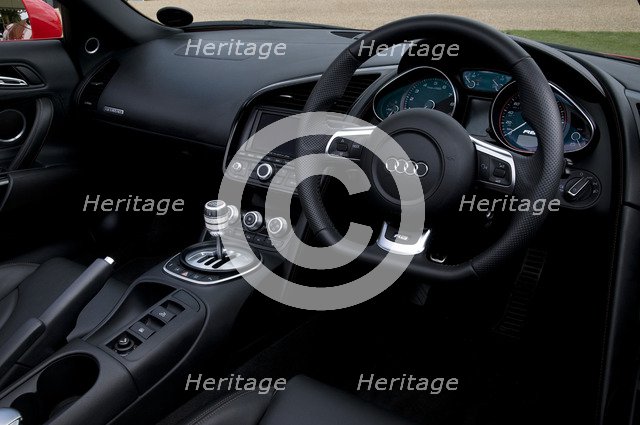2010 Audi R8 Spider V10 dashboard Artist: Unknown.
