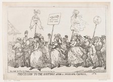 Procession to The Hustings After A Successful Canvass, April 30, 1784., April 30, 1784. Creator: Thomas Rowlandson.