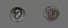 Denarius (Coin) Depicting Scipio Africanus, 112-111 BCE. Creator: Unknown.