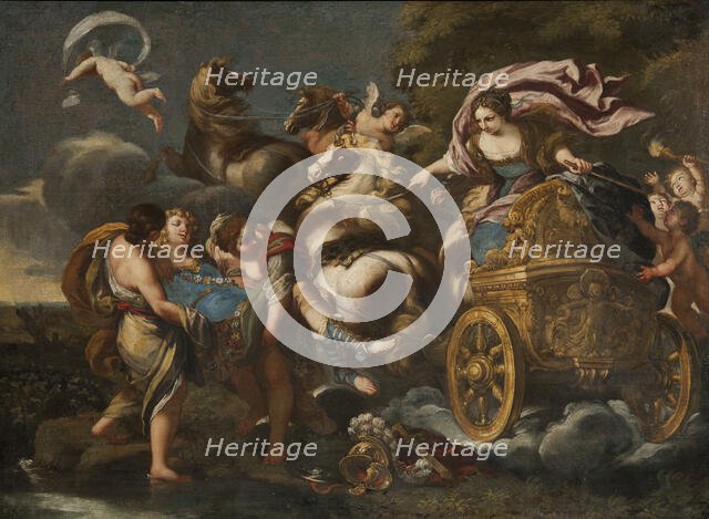 Armida abducts Rinaldo, 17th century. Creator: Andrea Camassei.