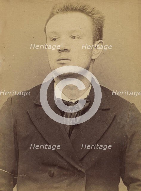 Chaumelin. Odilon. 22 ans, né à Paris VIe. Publiciste. Anarchiste. 24/3/94. , 1894. Creator: Alphonse Bertillon.