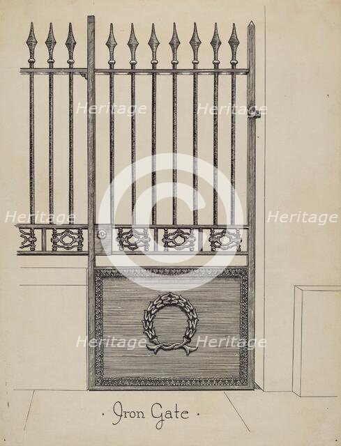 Cast Iron Gateway, c. 1936. Creator: Ray Price.