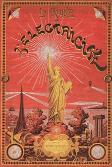 Cover "Le règne de l'électricité" by Gaston Bonnefont, 1895. Creator: Anonymous.