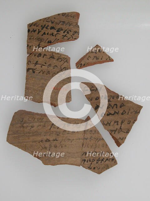 Ostrakon with Biblical Text, Coptic, 580-640. Creator: Unknown.
