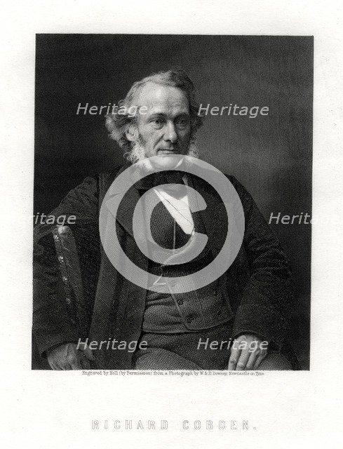 Richard Cobden, British manufacturer, Radical and Liberal statesman, 19th century.Artist: W Holl