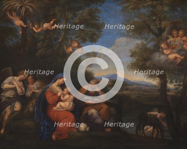 The Rest on the Flight into Egypt, 1593-1660. Creator: Francesco Albani.