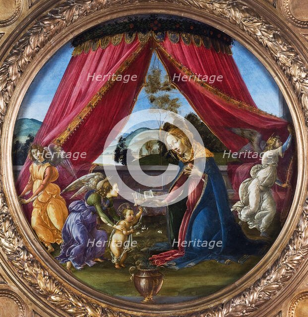 Madonna and Child with Three Angels (Madonna del Padiglione), c.1493. Creator: Botticelli, Sandro (1445-1510).