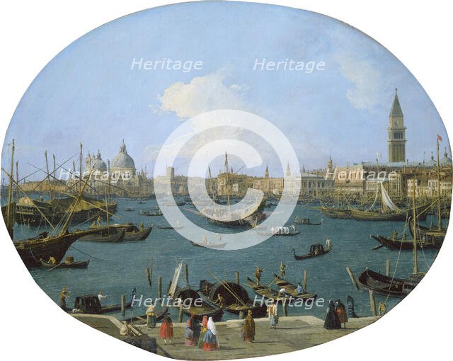 Seen from the Bacino di San Marco in Venice, 1730-1740. Creator: Canaletto.
