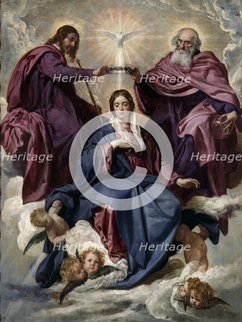 The Coronation of the Virgin, 1635-1636. Artist: Velàzquez, Diego (1599-1660)