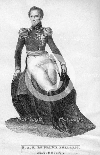 'Prince Frederic, Minister of War', c19th century. Artist: Unknown