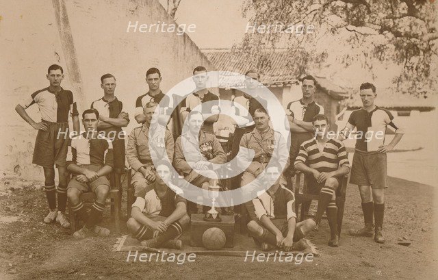 The Young Soldiers Football Team of the First Battalion, The Queen's Own Royal West Kent Regiment. P Artist: Unknown