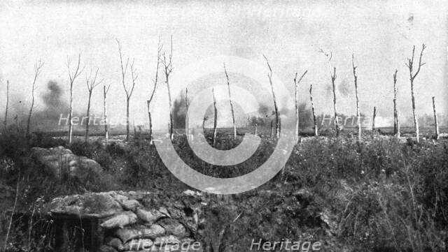 French Attack of July 31, 1917; Artillery preparation on the second German line..., 1917. Creator: Unknown.