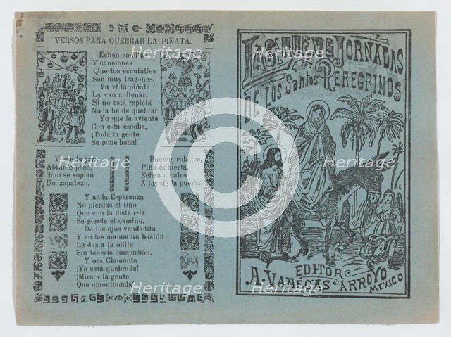 Two advertisments printed on the same sheet for materials published by Vanegas Arro..., ca. 1900-10. Creator: José Guadalupe Posada.