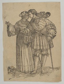 Dancing Couple (IV), from The Wedding Dancers. Creator: Hans Schäufelein the Elder.