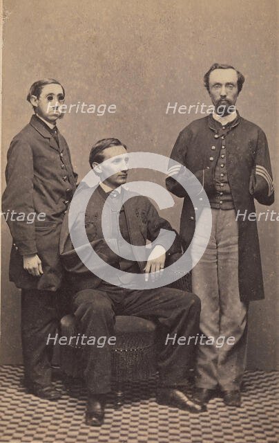 Disabled Union Soldiers Posed in Aid of the U.S. Sanitary Commission at the New Yor..., April 1864. Creator: J. Gurney & Son.