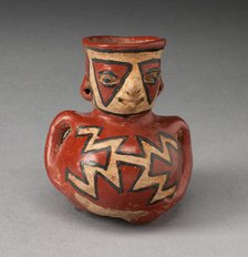 Vessel in the Form of a Figure with Geometric Face and Body Paint, 500 B.C./A.D. 200. Creator: Unknown.