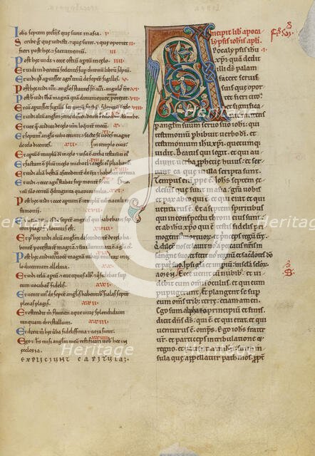 Decorated Initial A; New Testament (with Canons of Priscillian), about 1170. Creator: Unknown.