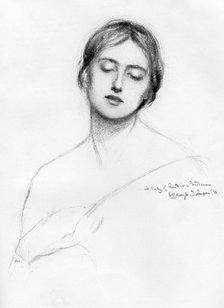 Study of a woman's head, 1896 (1898).Artist: E Borough Johnson