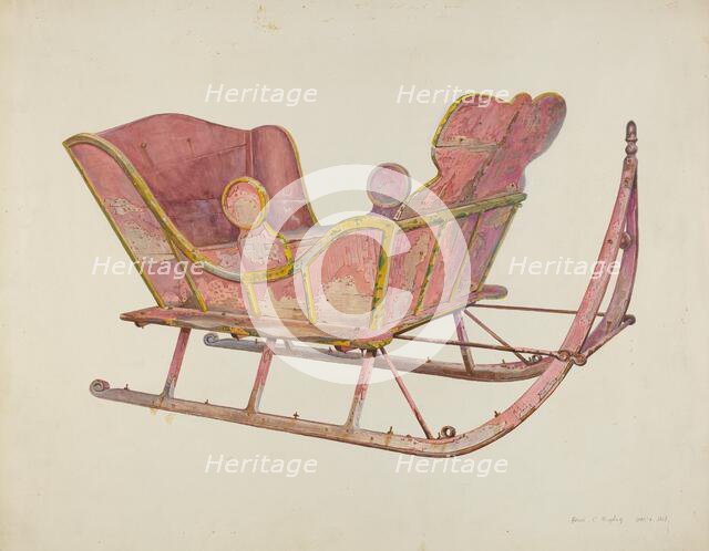 Sleigh, 1935/1942. Creator: Amos C. Brinton.