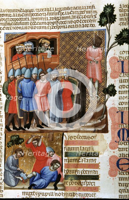 Administration of justice, Miniature in 'Codex Justinian Institutiones Feodorum et Alia', illumin…