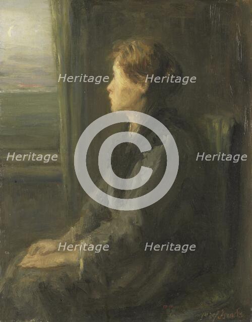Woman at a Window, 1880-1911. Creator: Jozef Israels.