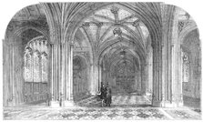 The New Houses of Parliament - the Peers' Private Entrance, 1857. Creator: Unknown.
