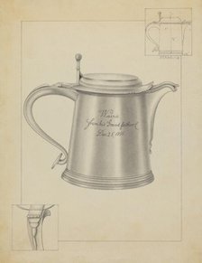 Silver Tankard, c. 1936. Creator: Filippo Porreca.