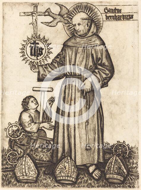 Sanctus Bernhardinus, 1450s. Creator: Master of Balaam.