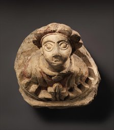 Corbel with Human Bust and Acanthus Leaves, Egypt, 5th-6th century. Creator: Unknown.