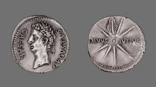Denarius (Coin) Portraying Emperor Augustus, 19-18 BCE, issued by Augustus. Creator: Unknown.